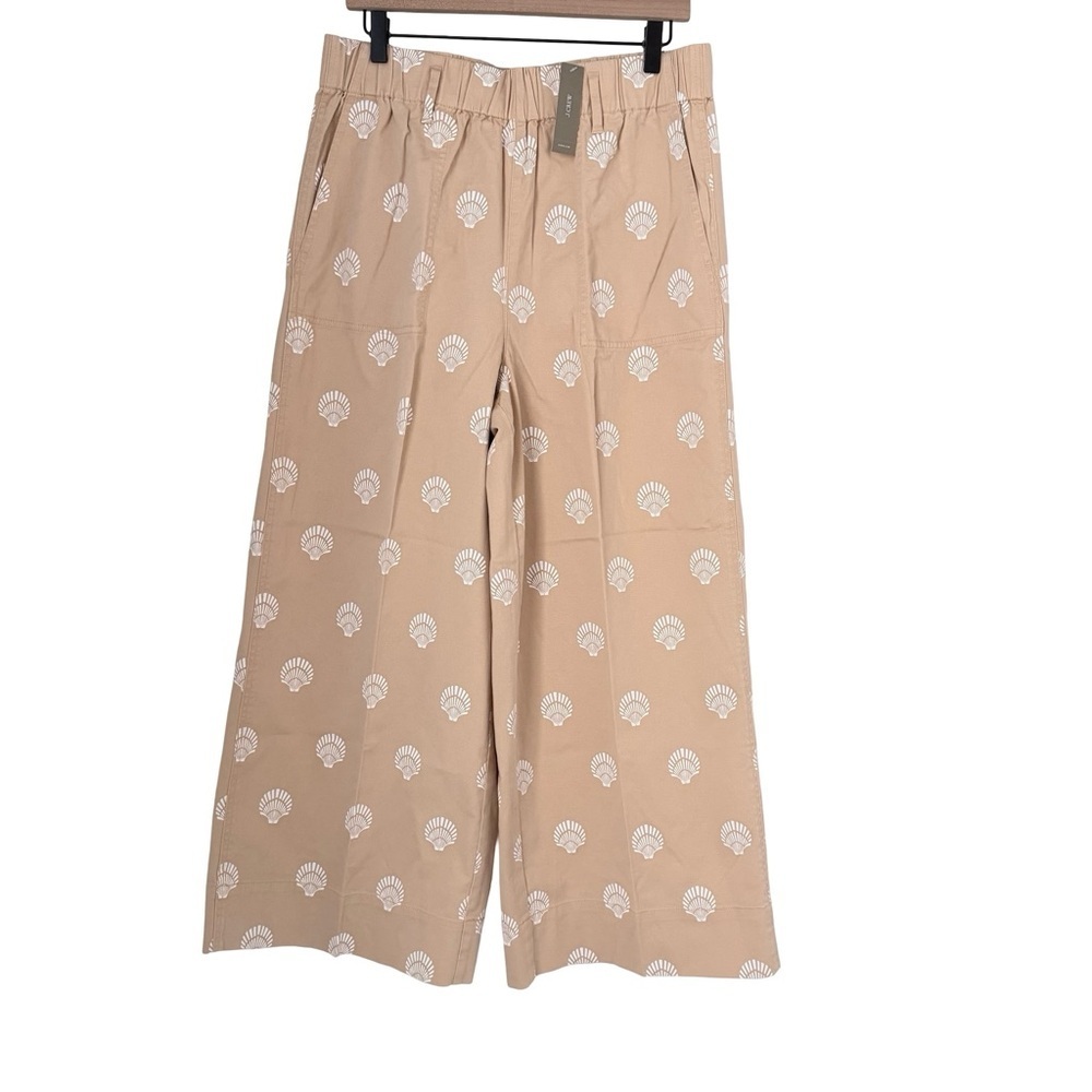 NWT J. Crew Pull On Wide Leg Chino Pants Sz L - Picture 2 of 8